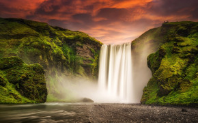 Skogafoss Waterfall Skoga Southern Iceland Widescreen Wallpapers 118492