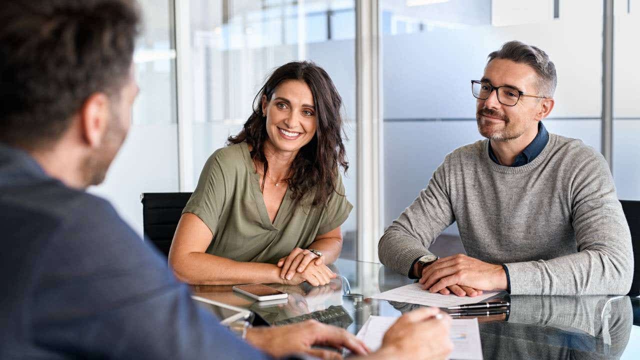 Couple meeting with a financial advisor