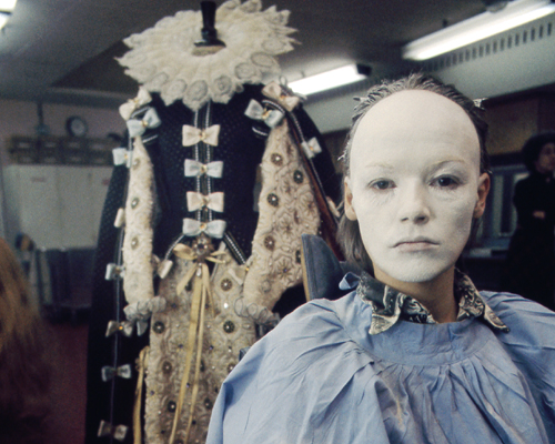 Glenda Jackson in make-up for the part of Elizabeth R in the BBC's 1971 costume drama