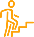 Orange career path icon