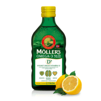 MOLLER´S Omega 3 rybí olej dospelí 50+ citrónová príchuť 250 ml