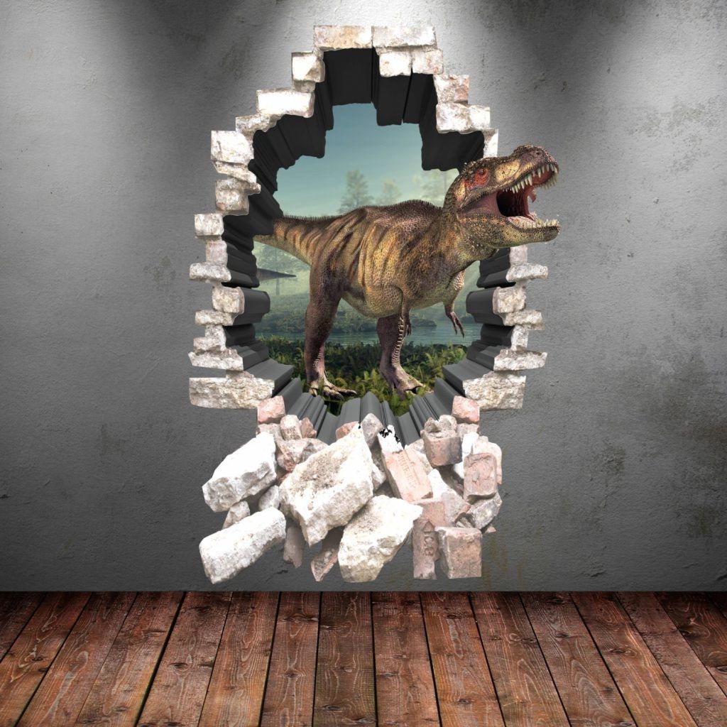 3d Dinosaur Wall Art Decor Intended For Current Amazing Idea 3d Dinosaur Wall Art Decor Decal Stickers Full Colour (View 7 of 15)