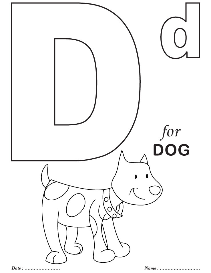 Printables Alphabet D Coloring Sheets