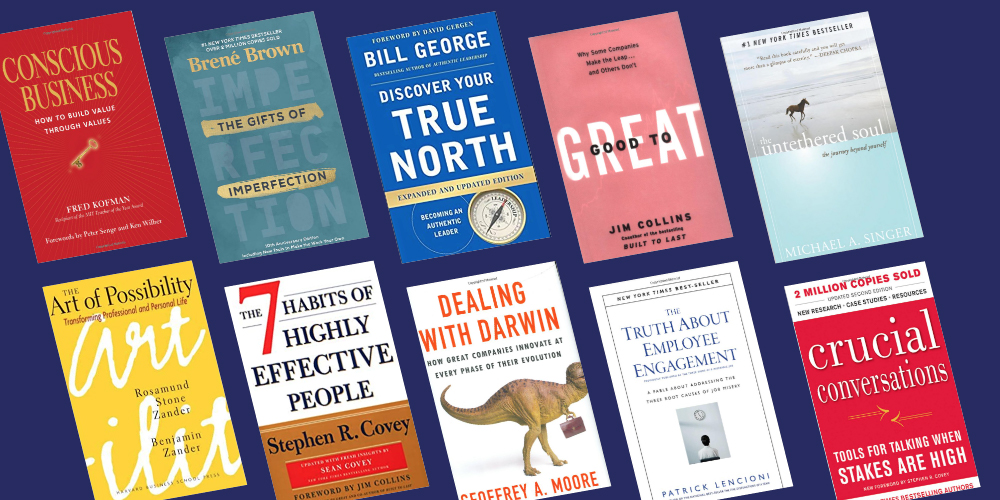 stack of books - best leadership books