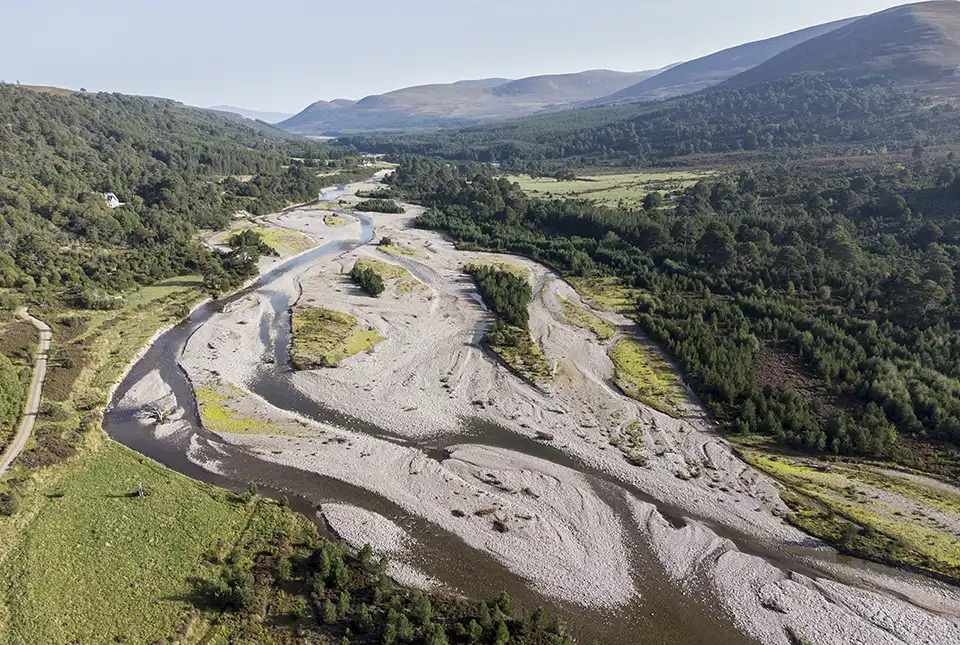 Scottish river in low flow. © Paul Glendell