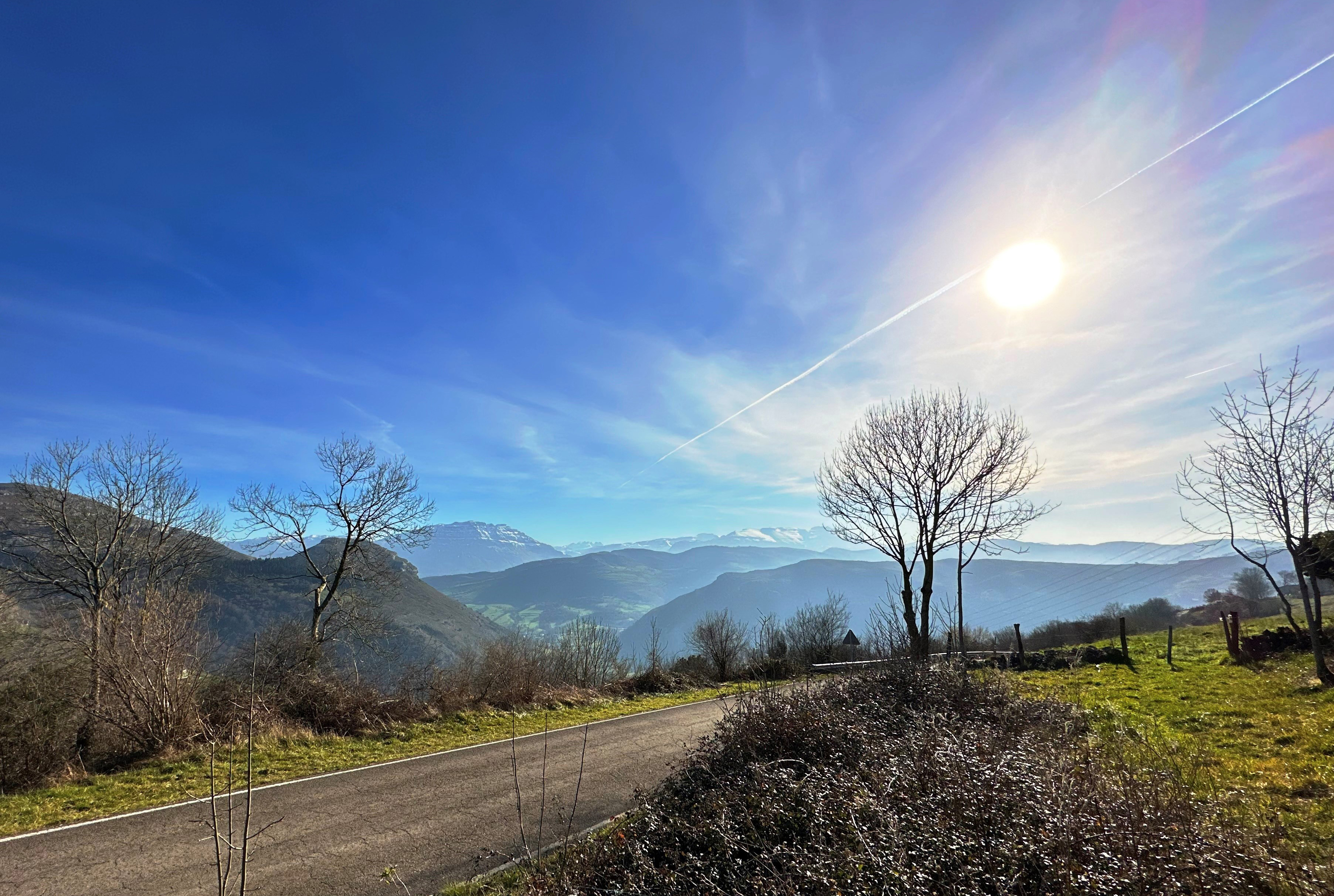 A landscape of mountains and depressions