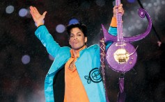 Prince performs during the halftime show at the Super Bowl XLI football game at Dolphin Stadium in Miami on Feb. 4, 2007.