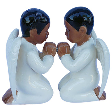 Praying Angels: African American Salt and Pepper Shaker Set