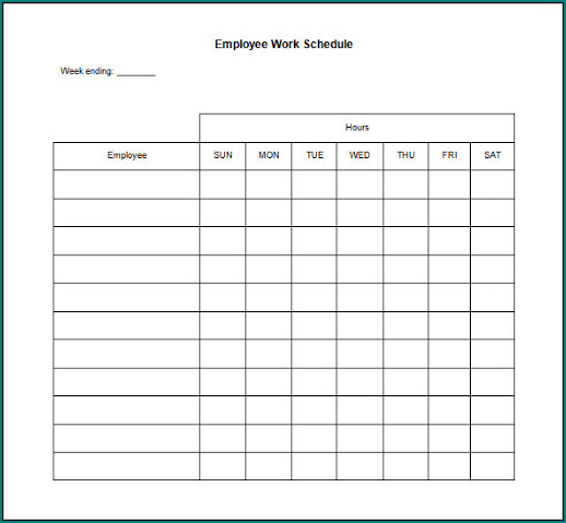 》Free Printable Weekly Employee Schedule Template Excel