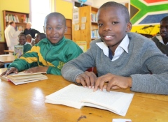 South African students engage with new donated learning materials 