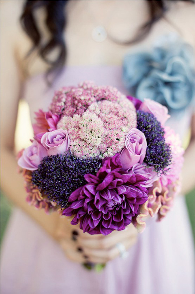 purple wedding bouquet