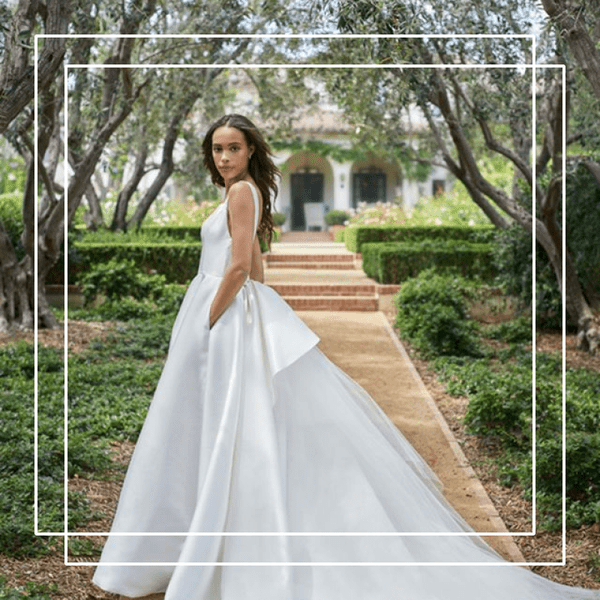 white dress with train