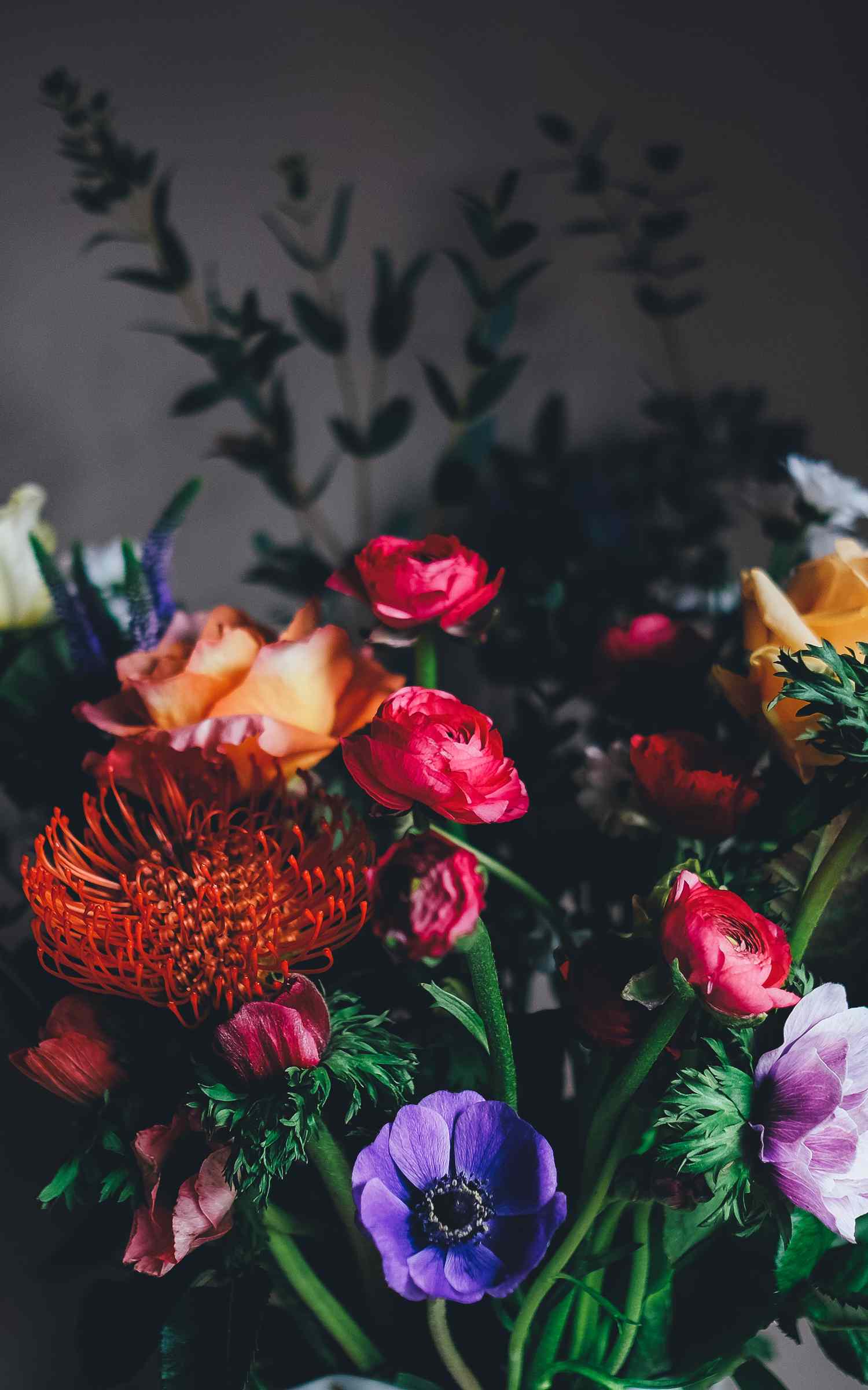 A bouquet of colorful wildflowers given as a fourth marriage anniversary gift