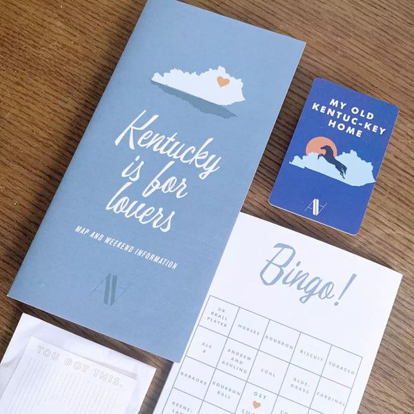 kentucky-themed wedding stationery