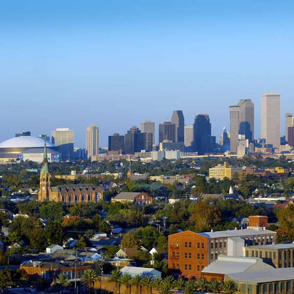 Landscape shot of the New Orleans skyline 