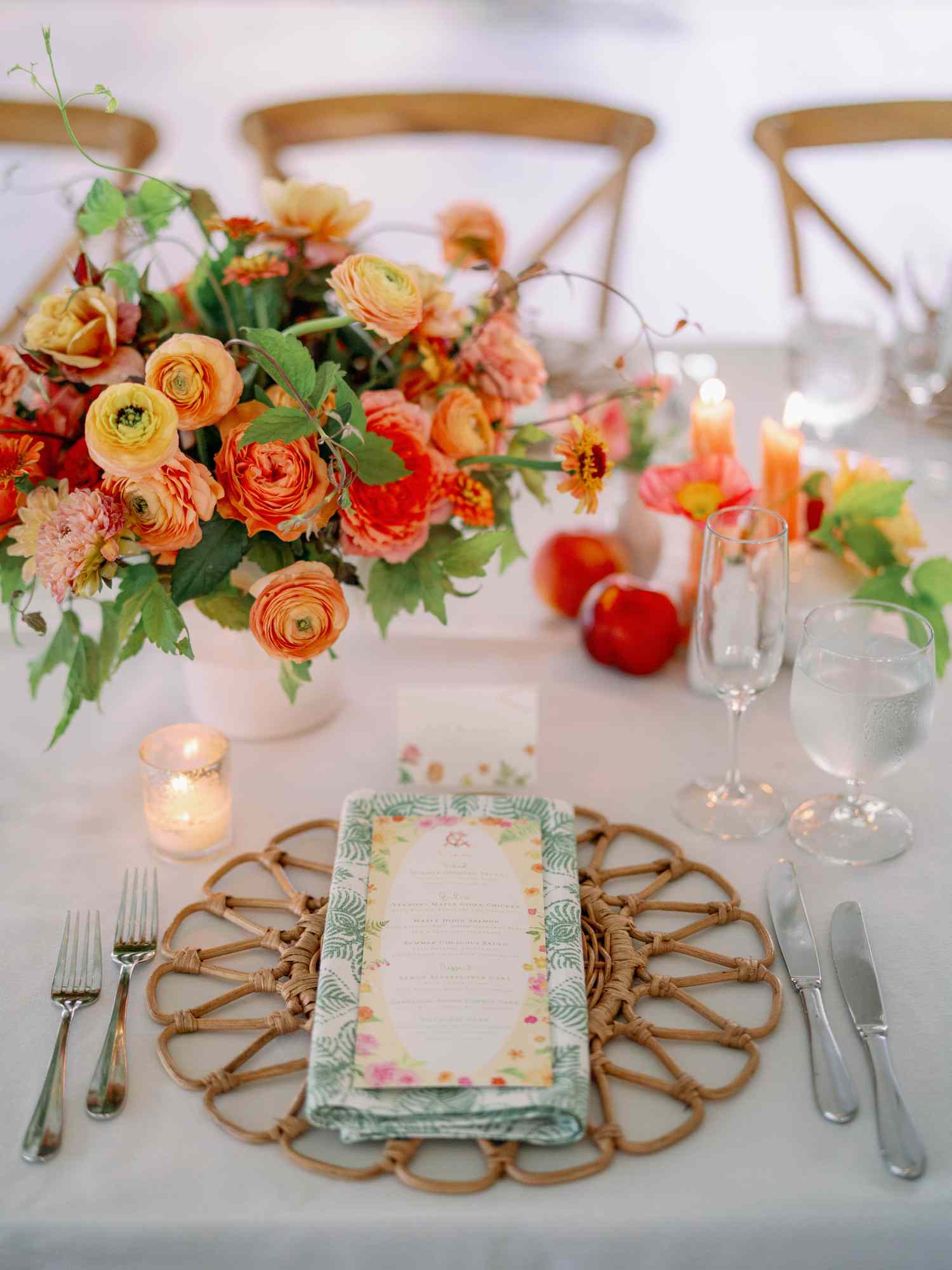 Colorful Wedding Menu 