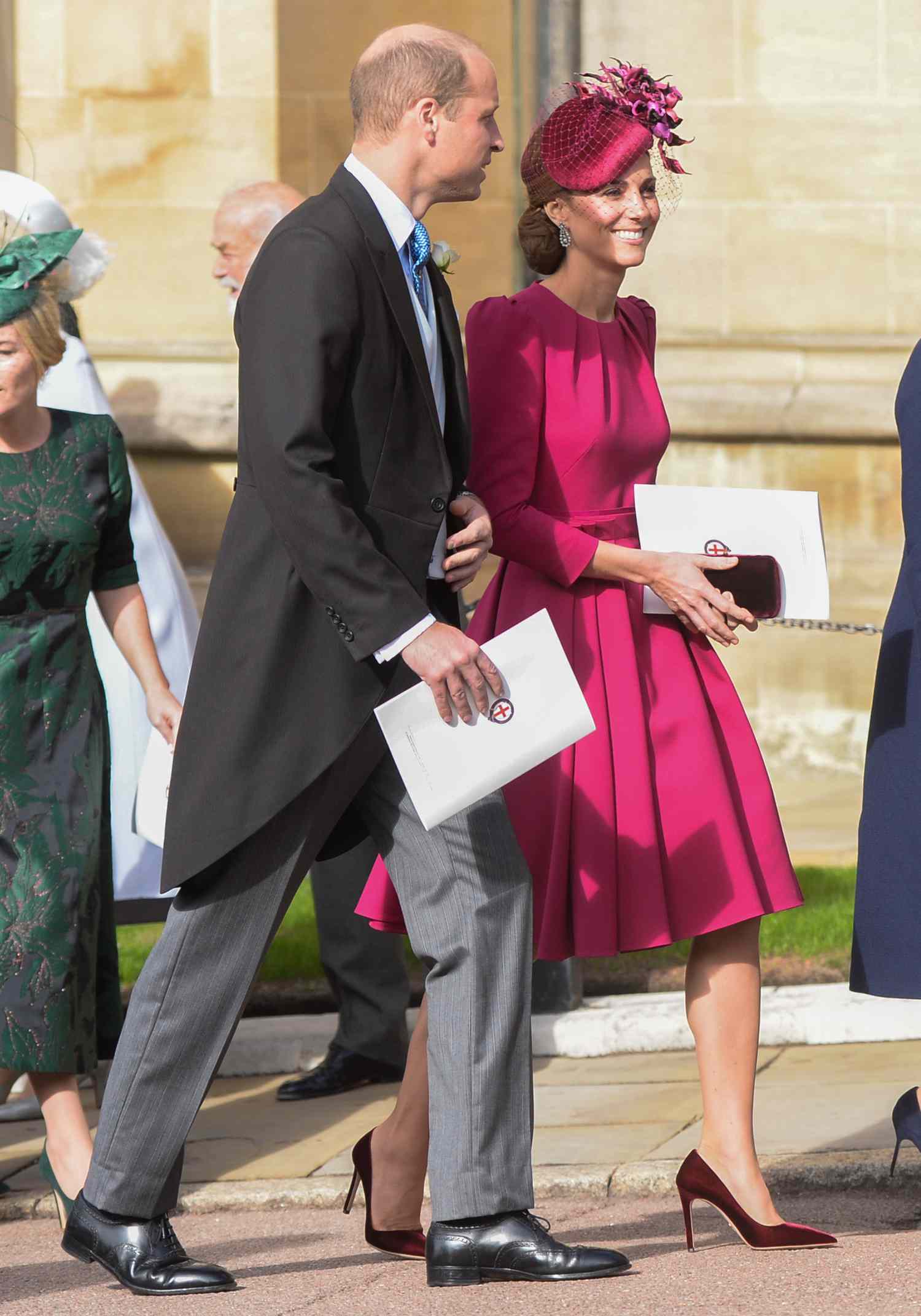 Prince William and Kate Middleton Smiling at Princess Eugenie's Wedding