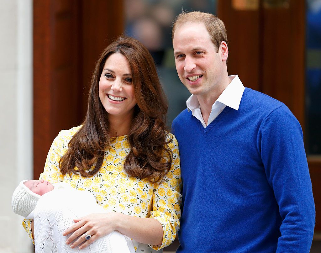 kate middleton and prince william with baby