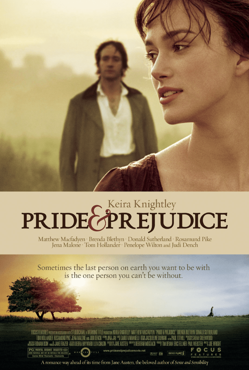 Movie Poster of Pride & Prejudice With Keira Knightley