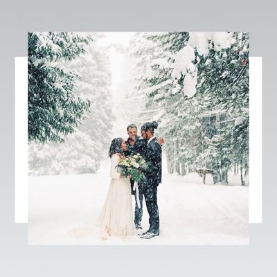 snow winter wedding