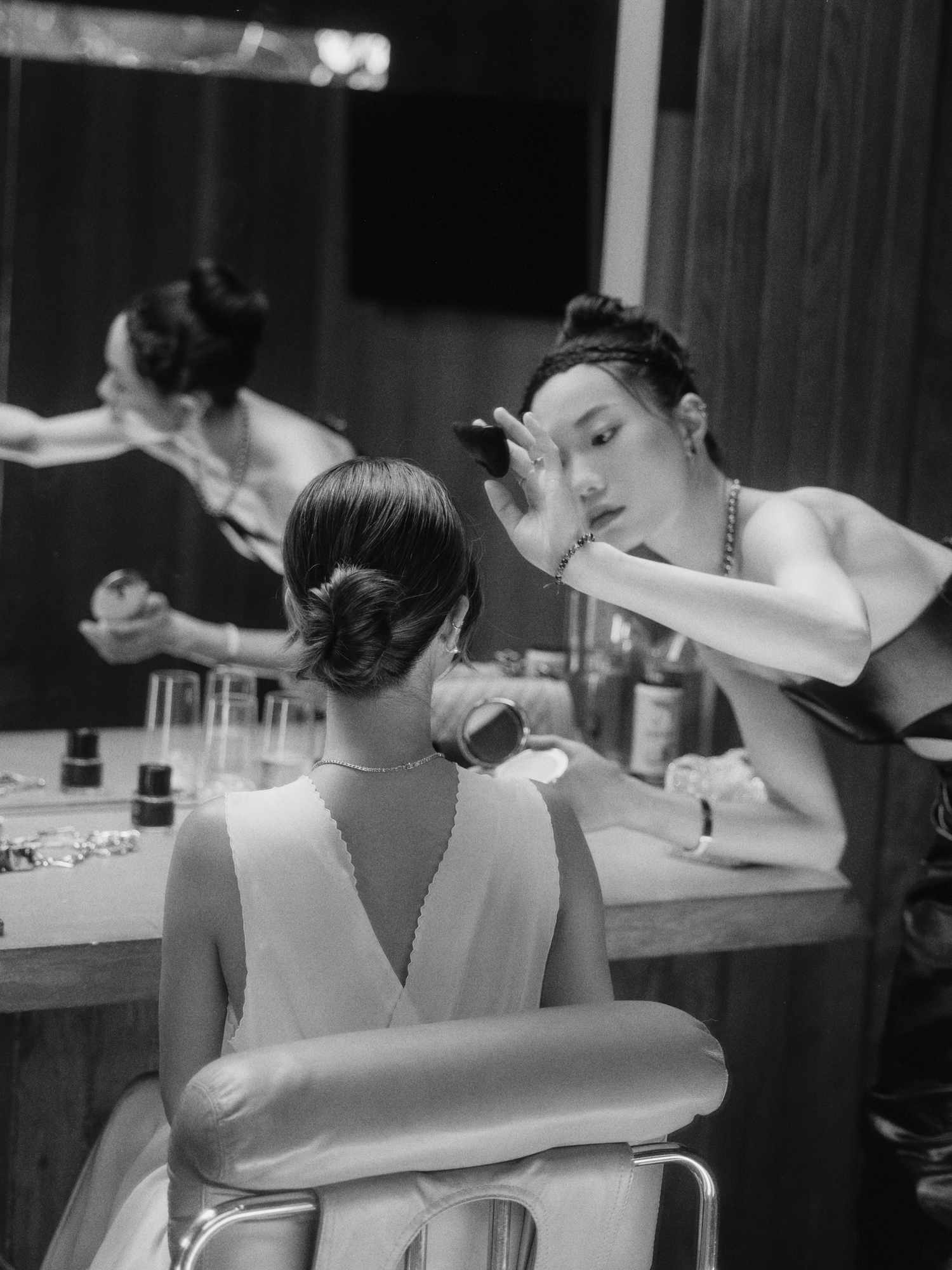 Bride Getting Makeup Done