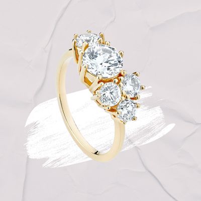 cluster engagement ring