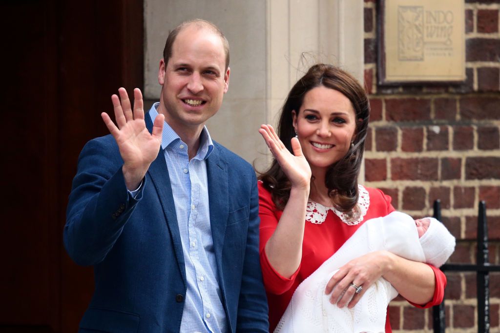 Prince william and kate middleton with baby