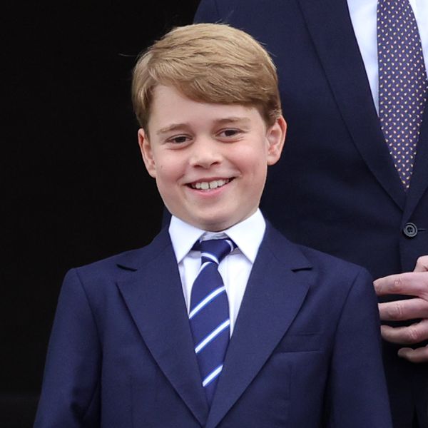 Prince George in navy suit