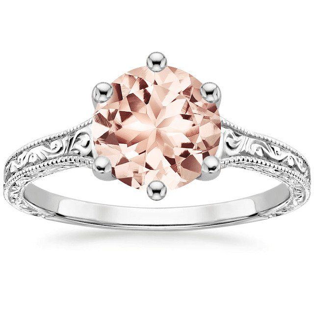 Brilliant Earth Morganite Hudson Engraved Ring