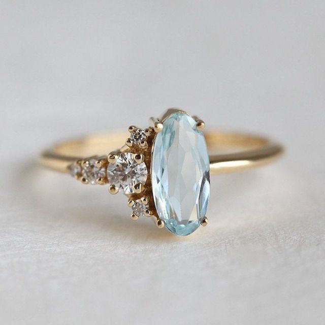 Aquamarine Engagement Ring