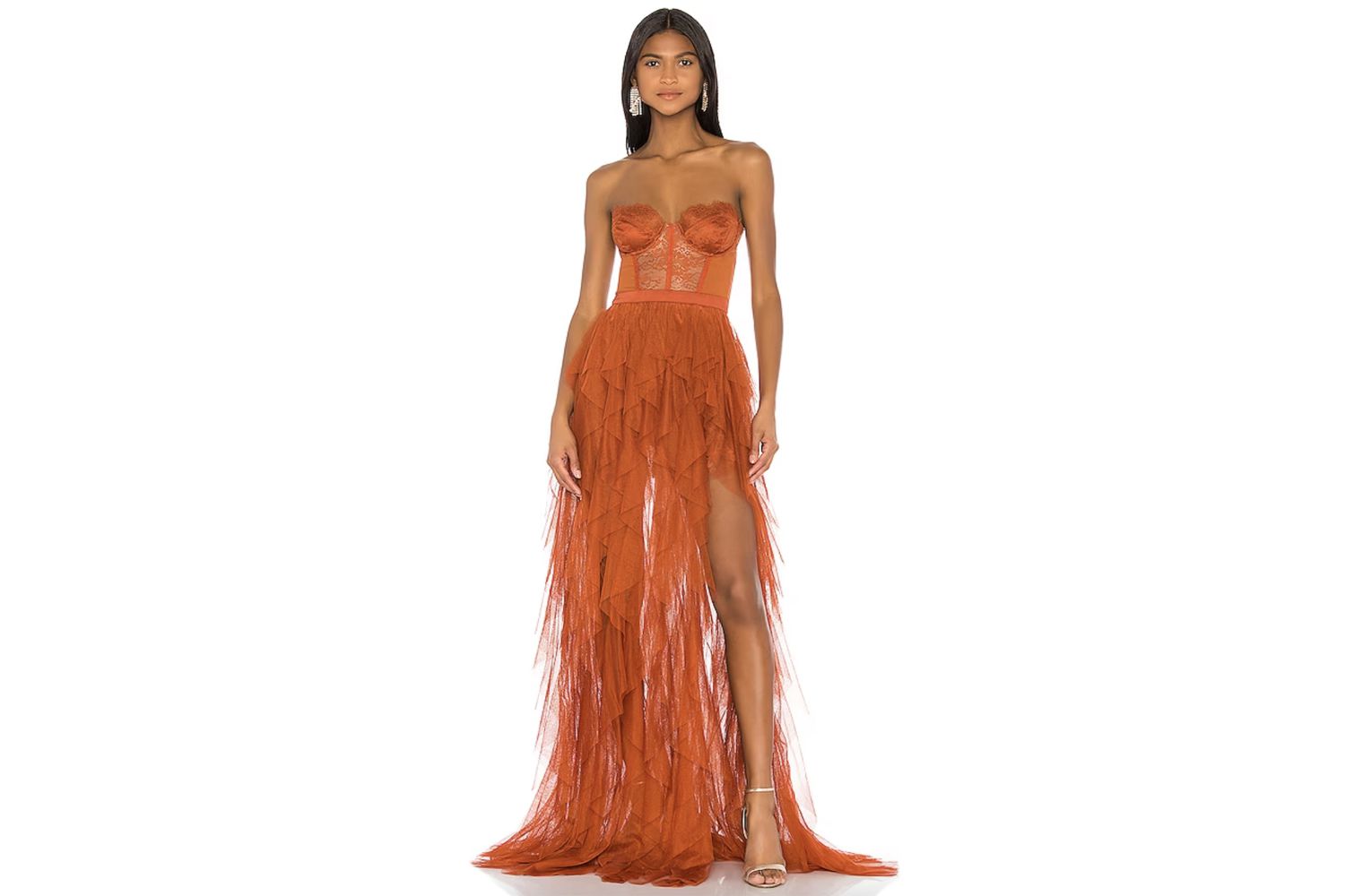 For Love &amp; Lemons x REVOLVE Bustier Gown Rust