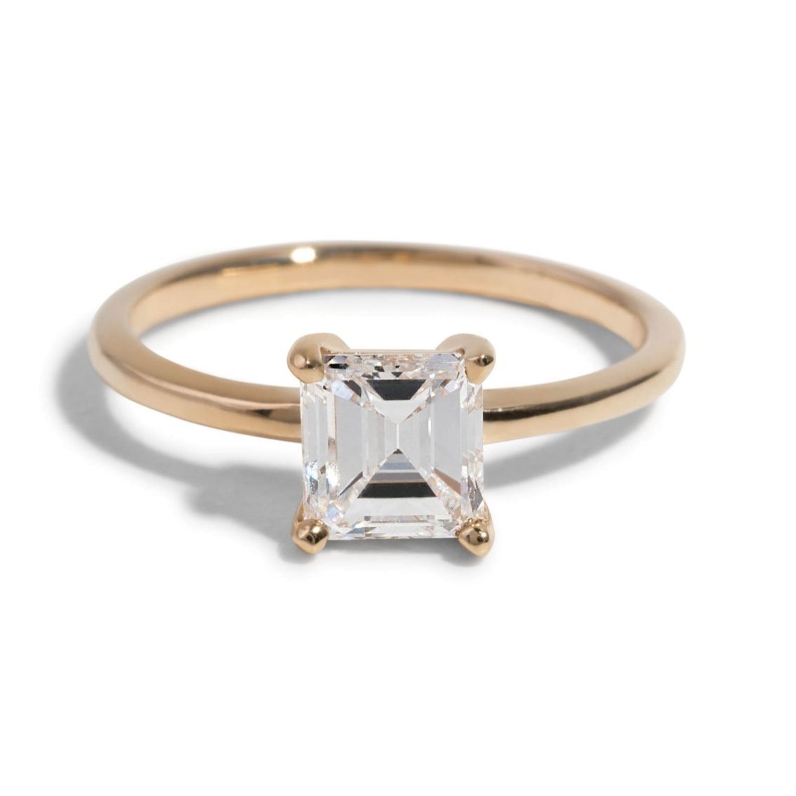 Bario Neal Custom Asscher Cut Diamond Solitaire Ring