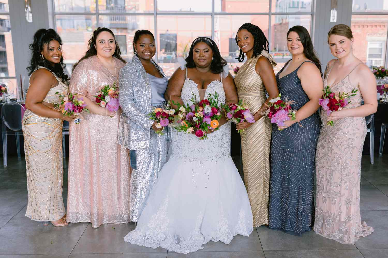 bride and bridal party