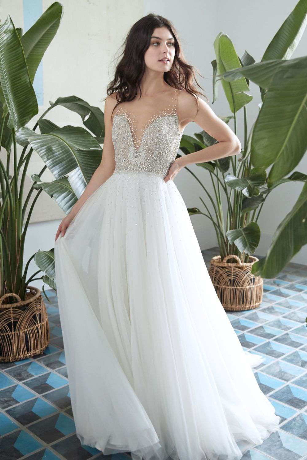 rhinestone wedding dress