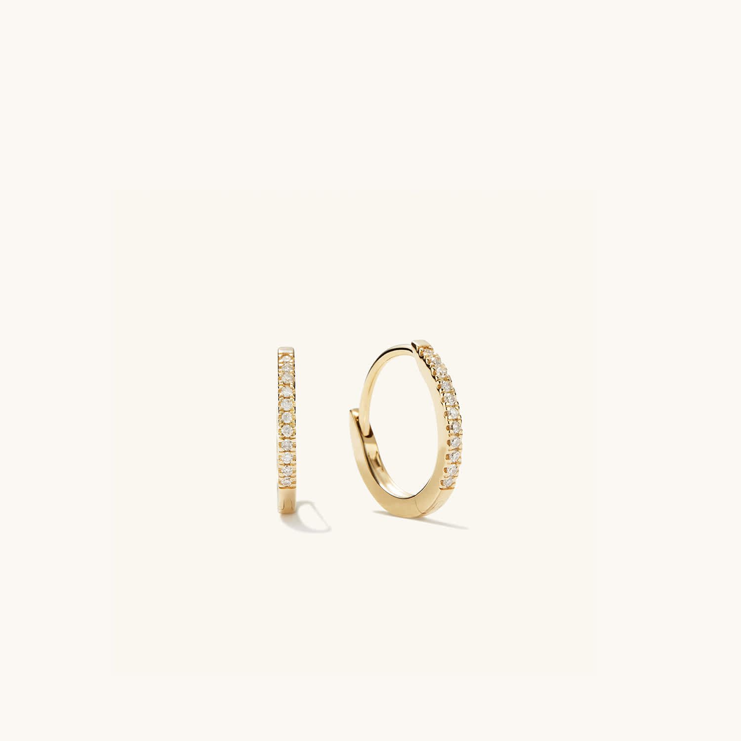 Mejuri Pave Diamond Hoops