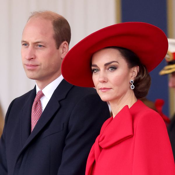 kate middleton in red hat and prince william