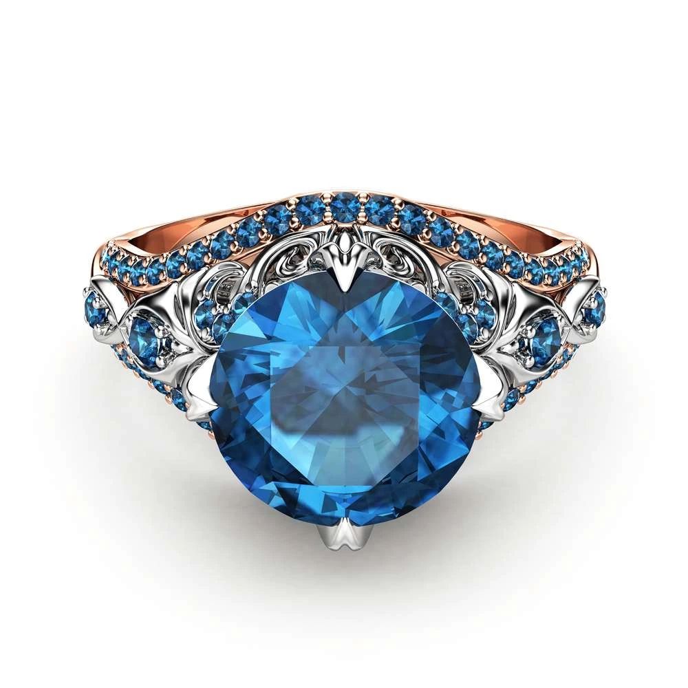 Blue Diamond Engagement Ring