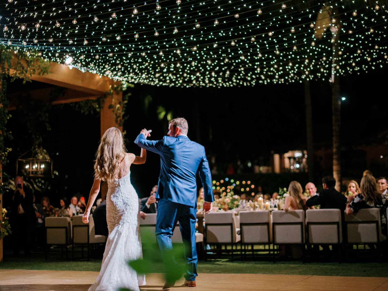 bride and groom on the dance floor