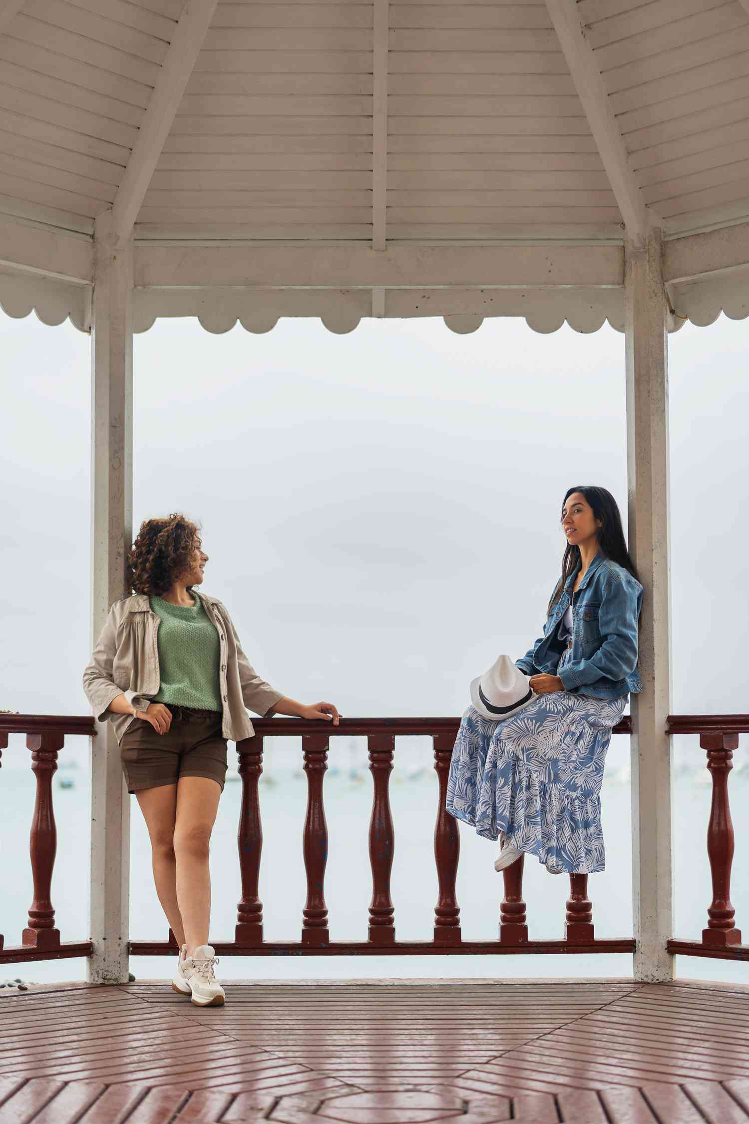 Women Talking in Gazebo 