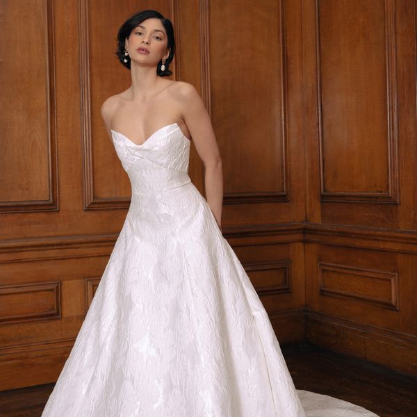 Strapless Wedding Dress With Subtle Textured Pattern