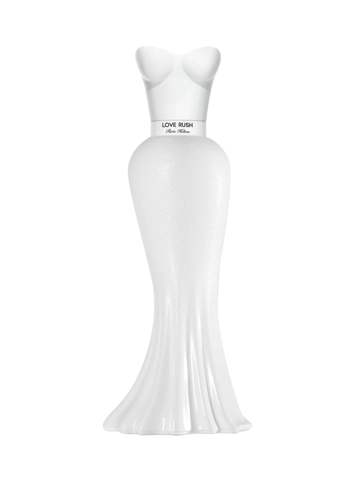 perfume bottle shaped in the silhouette of paris hilton's body