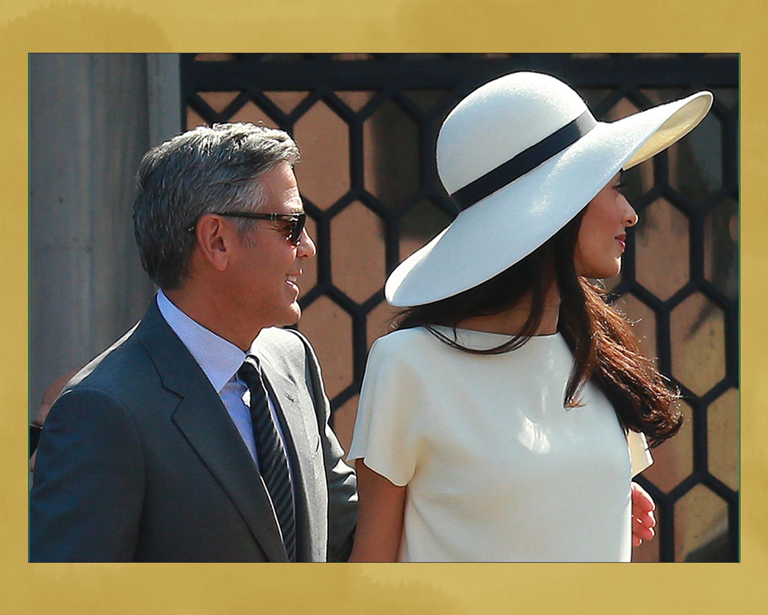 George and Amal Clooney at their wedding in Italy.