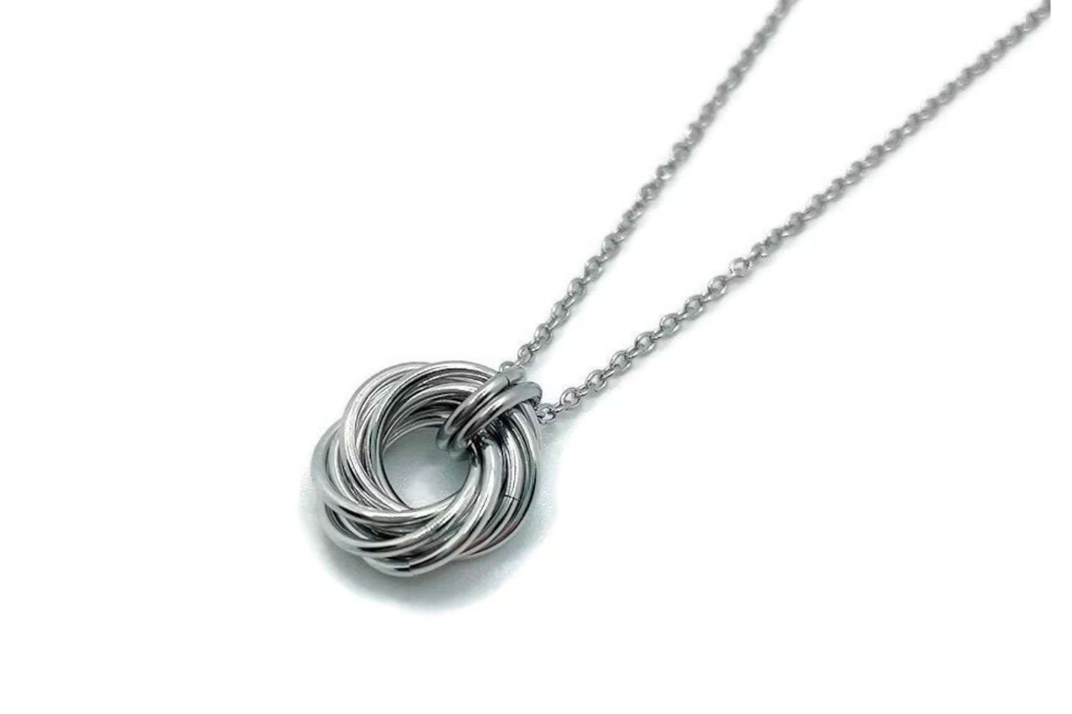 Chained Dragon Jewelry Aluminum Infinity Necklace