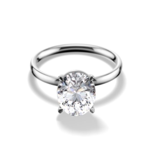 oval solitaire engagement ring