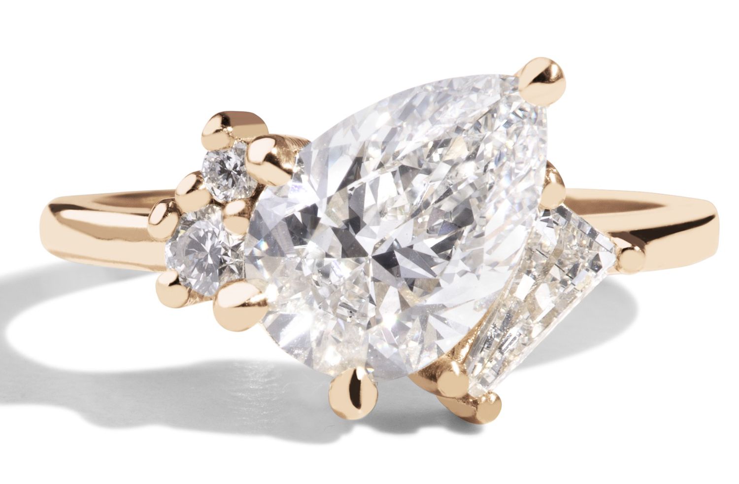 Bario Neal Custom Pear Cut Angled Diamond Ring