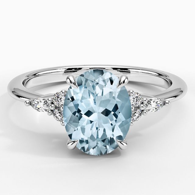 Aquamarine Nadia Diamond Ring