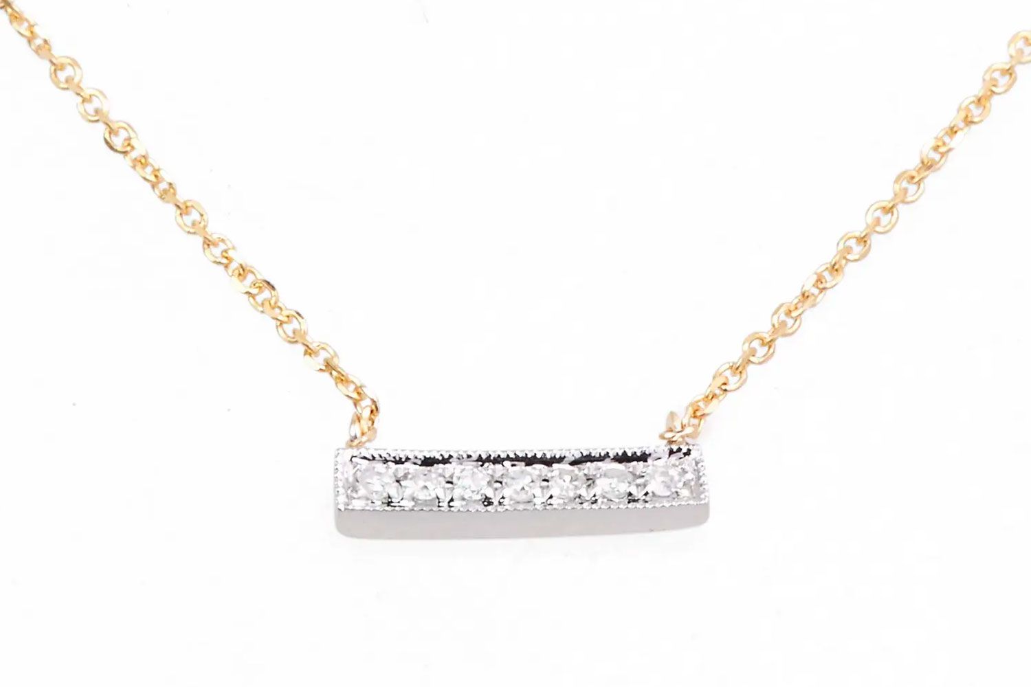 Dana Rebecca Designs 'Sylvie Rose' Diamond Bar Pendant Necklace
