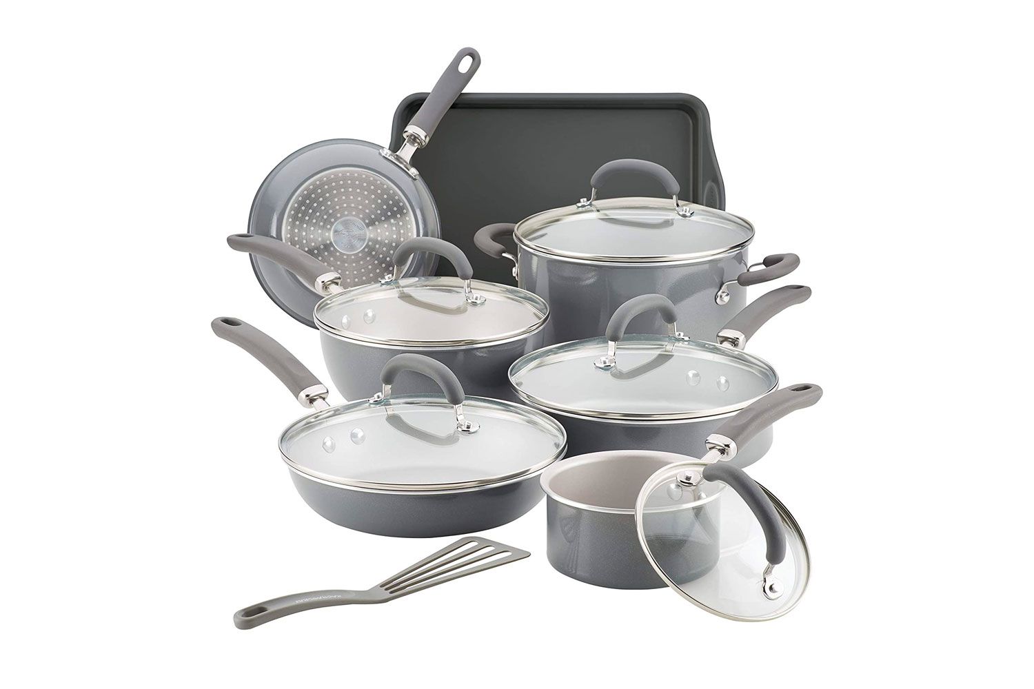 Rachael Ray Create Delicious 13-Piece Aluminum Nonstick Cookware Set