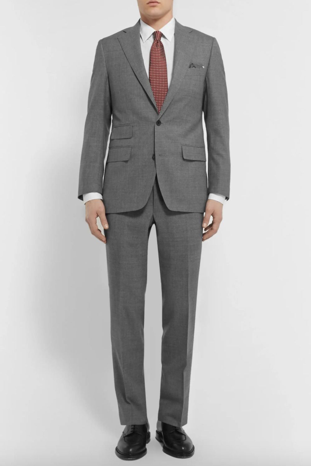 Thom Sweeney Grey Weighouse Slim-Fit Wool Suit