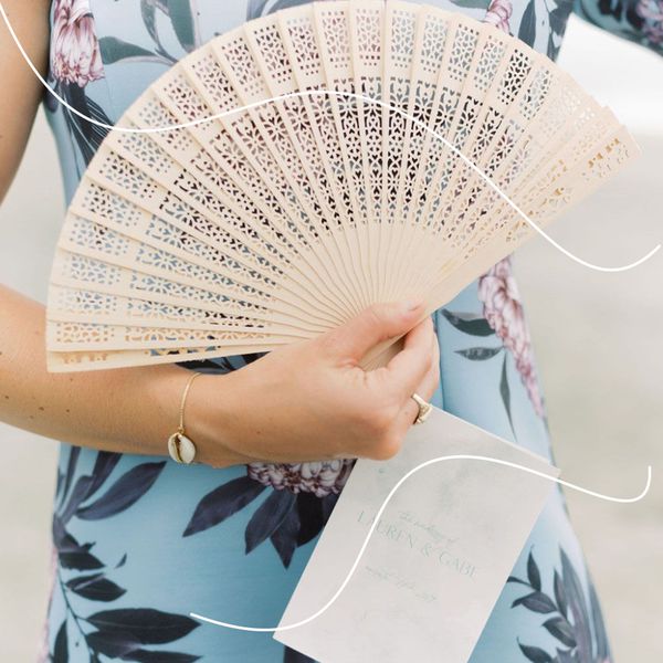 wedding program fan